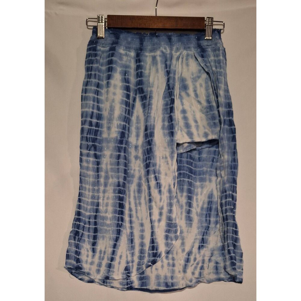 Justice Girls Blue Tie Dye Glitter Skort Size 8